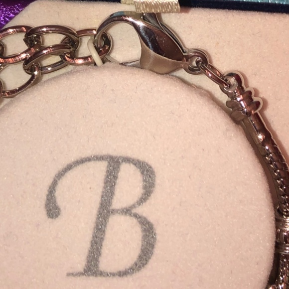 Bella Perlina Silver Art Glass SlCharm Bracelet Blue Bella Pelina - Picture 13 of 16